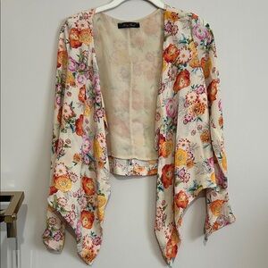 Honey Punch Large from Anthropologie floral-print kimono Open Front layering top